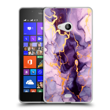Силиконовый чехол на Microsoft Lumia 540 с принтом Мрамор