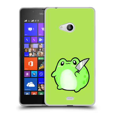 Силиконовый чехол на Microsoft Lumia 540 с принтом Лягушенок