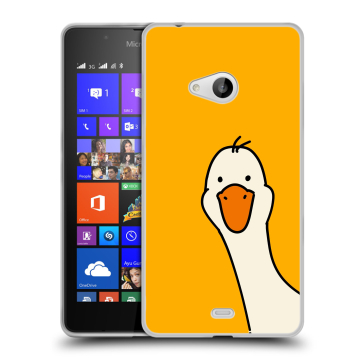 Силиконовый чехол на Microsoft Lumia 540 с принтом Утка Силиконовый чехол на Microsoft Lumia 540 с принтом Утка