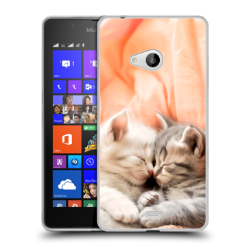 Силиконовый чехол на Microsoft Lumia 540 с принтом Котята Силиконовый чехол на Microsoft Lumia 540 с принтом Котята