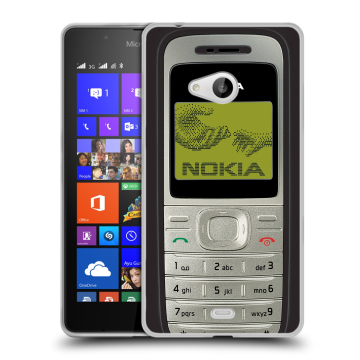 Силиконовый чехол на Microsoft Lumia 540 с принтом Ретро Нокия