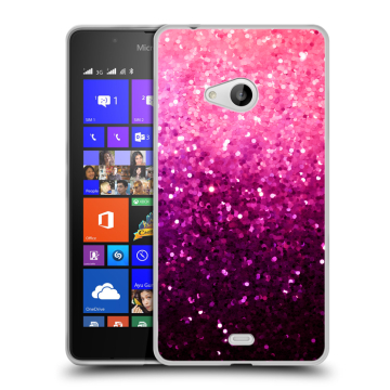 Силиконовый чехол на Microsoft Lumia 540 с принтом Блестки Силиконовый чехол на Microsoft Lumia 540 с принтом Блестки