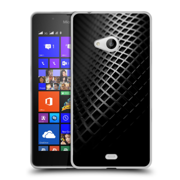 Силиконовый чехол на Microsoft Lumia 540 с принтом Текстура металла