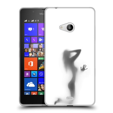 Силиконовый чехол на Microsoft Lumia 540 с принтом Силуэт