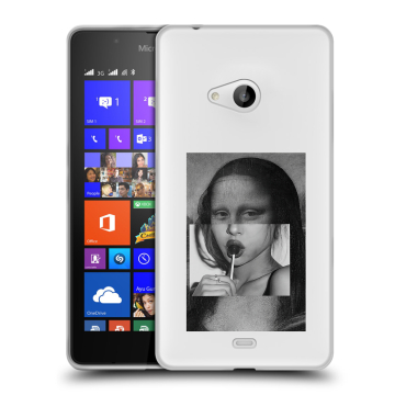 Силиконовый чехол на Microsoft Lumia 540 с принтом Мона Лиза