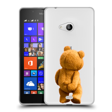Силиконовый чехол на Microsoft Lumia 540 с принтом Медведь