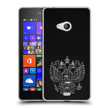 Силиконовый чехол на Microsoft Lumia 540 с принтом Герб России