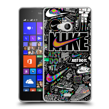 Силиконовый чехол на Microsoft Lumia 540 с принтом Найк Силиконовый чехол на Microsoft Lumia 540 с принтом Найк