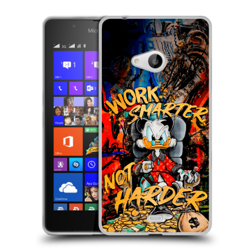 Силиконовый чехол на Microsoft Lumia 540 с принтом Дональд Дак Деньги