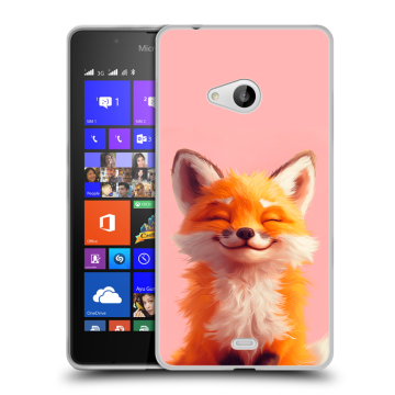 Силиконовый чехол на Microsoft Lumia 540 с принтом милая лиса