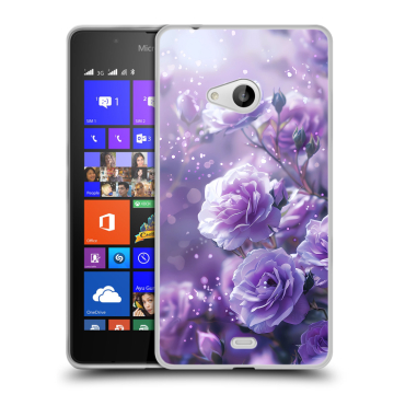Силиконовый чехол на Microsoft Lumia 540 с принтом Розы цветы Силиконовый чехол на Microsoft Lumia 540 с принтом Розы цветы