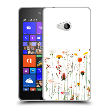 Силиконовый чехол на Microsoft Lumia 540 с принтом цветы
