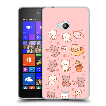 Силиконовый чехол на Microsoft Lumia 540 с принтом Hello Kitty Хелоу Кити Силиконовый чехол на Microsoft Lumia 540 с принтом Hello Kitty Хелоу Кити