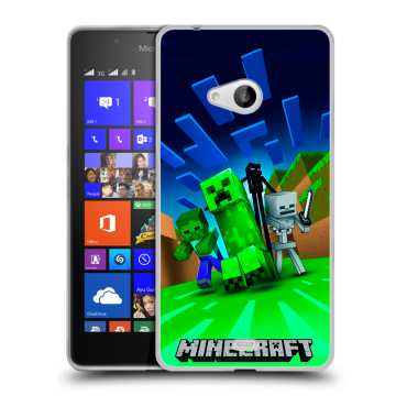 Силиконовый чехол на Microsoft Lumia 540 с принтом Майнкрафт Силиконовый чехол на Microsoft Lumia 540 с принтом Майнкрафт