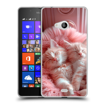 Силиконовый чехол на Microsoft Lumia 540 с принтом котята котики Силиконовый чехол на Microsoft Lumia 540 с принтом котята котики