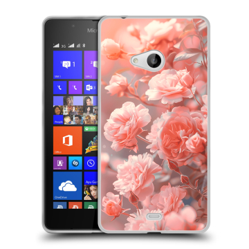 Силиконовый чехол на Microsoft Lumia 540 с принтом Розы цветы