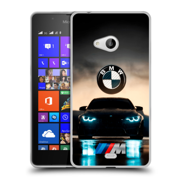 Силиконовый чехол на Microsoft Lumia 540 с принтом БМВ BMW Силиконовый чехол на Microsoft Lumia 540 с принтом БМВ BMW
