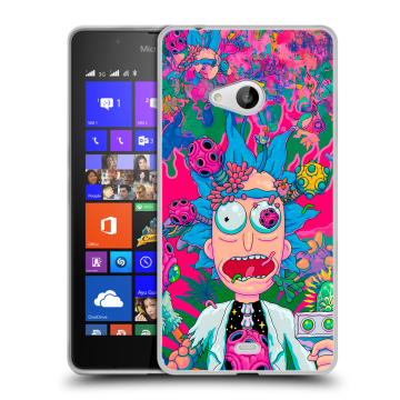 Силиконовый чехол на Microsoft Lumia 540 с принтом Рик и Морти Rick Morty