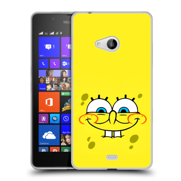 Силиконовый чехол на Microsoft Lumia 540 с принтом спанчбоб спанч боб