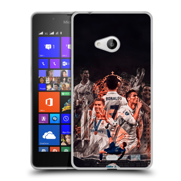 Силиконовый чехол на Microsoft Lumia 540 с принтом Реал Роналдо Real Ronaldo