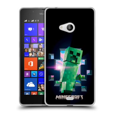 Силиконовый чехол на Microsoft Lumia 540 с принтом Майнкрафт Minecraft