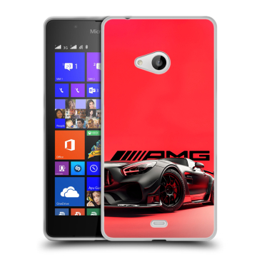 Силиконовый чехол на Microsoft Lumia 540 с принтом Мерседес Mercedes AMG Силиконовый чехол на Microsoft Lumia 540 с принтом Мерседес Mercedes AMG