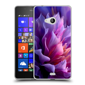 Силиконовый чехол на Microsoft Lumia 540 с принтом женский цветы