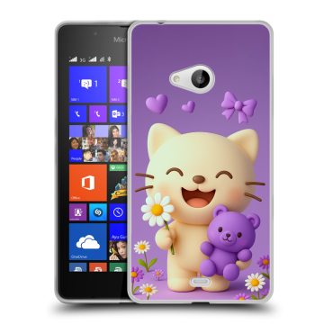 Силиконовый чехол на Microsoft Lumia 540 с принтом для девочек