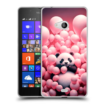 Силиконовый чехол на Microsoft Lumia 540 с принтом Панда Силиконовый чехол на Microsoft Lumia 540 с принтом Панда