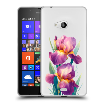 Силиконовый чехол на Microsoft Lumia 540 с принтом Цветы орхидеи Силиконовый чехол на Microsoft Lumia 540 с принтом Цветы орхидеи