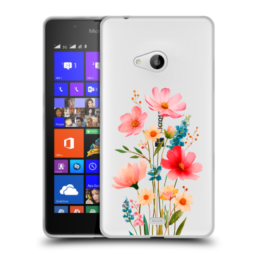 Силиконовый чехол на Microsoft Lumia 540 с принтом Цветы Силиконовый чехол на Microsoft Lumia 540 с принтом Цветы