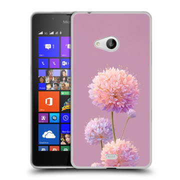 Силиконовый чехол на Microsoft Lumia 540 с принтом Цветы Силиконовый чехол на Microsoft Lumia 540 с принтом Цветы