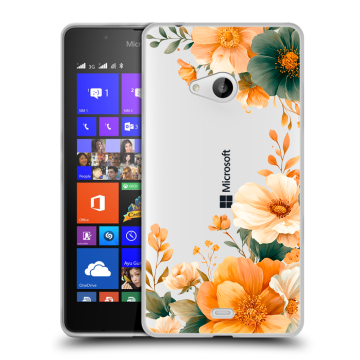 Силиконовый чехол на Microsoft Lumia 540 с принтом Цветы принт Силиконовый чехол на Microsoft Lumia 540 с принтом Цветы принт