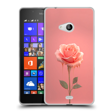Силиконовый чехол на Microsoft Lumia 540 с принтом Розовая роза Силиконовый чехол на Microsoft Lumia 540 с принтом Розовая роза