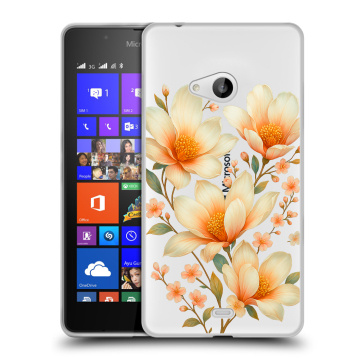Силиконовый чехол на Microsoft Lumia 540 с принтом Цветы Силиконовый чехол на Microsoft Lumia 540 с принтом Цветы