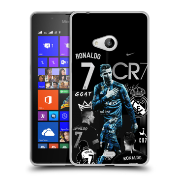 Силиконовый чехол на Microsoft Lumia 540 с принтом Реал Роналдо