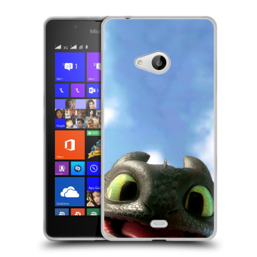 Силиконовый чехол на Microsoft Lumia 540 с принтом Как приручить дракона