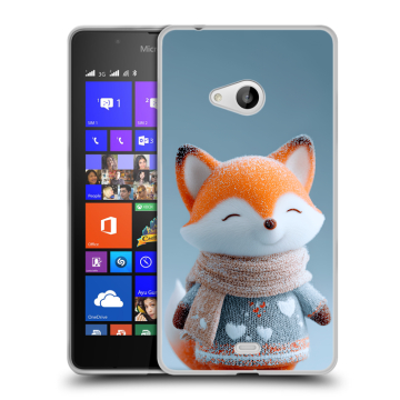 Силиконовый чехол на Microsoft Lumia 540 с принтом Лиса Силиконовый чехол на Microsoft Lumia 540 с принтом Лиса
