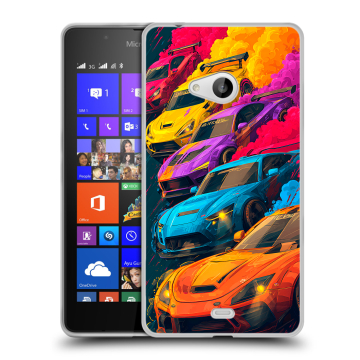 Силиконовый чехол на Microsoft Lumia 540 с принтом Тачки Силиконовый чехол на Microsoft Lumia 540 с принтом Тачки