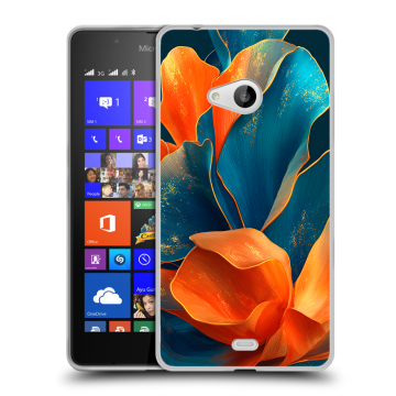 Силиконовый чехол на Microsoft Lumia 540 с принтом Цветы Силиконовый чехол на Microsoft Lumia 540 с принтом Цветы