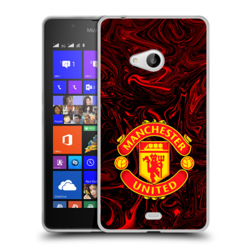 Силиконовый чехол на Microsoft Lumia 540 с принтом Manchester United Силиконовый чехол на Microsoft Lumia 540 с принтом Manchester United