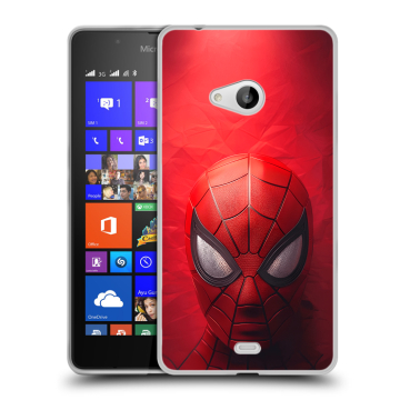 Силиконовый чехол на Microsoft Lumia 540 с принтом Spiderman Человек паук