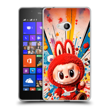 Силиконовый чехол на Microsoft Lumia 540 с принтом Labubu Лабубу