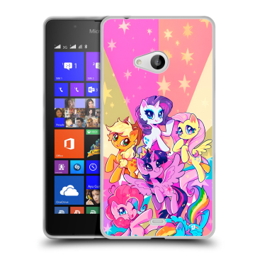 Силиконовый чехол на Microsoft Lumia 540 с принтом My little pony Дружба чудо