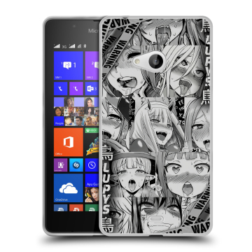 Силиконовый чехол на Microsoft Lumia 540 с принтом Ahegao Ахегао Аниме Силиконовый чехол на Microsoft Lumia 540 с принтом Ahegao Ахегао Аниме