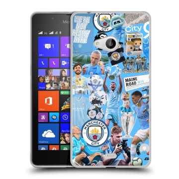 Силиконовый чехол на Microsoft Lumia 540 с принтом Man City Манчестер Сити Силиконовый чехол на Microsoft Lumia 540 с принтом Man City Манчестер Сити