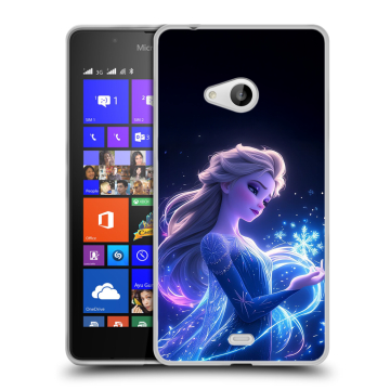 Силиконовый чехол на Microsoft Lumia 540 с принтом Холодное сердце Frozen