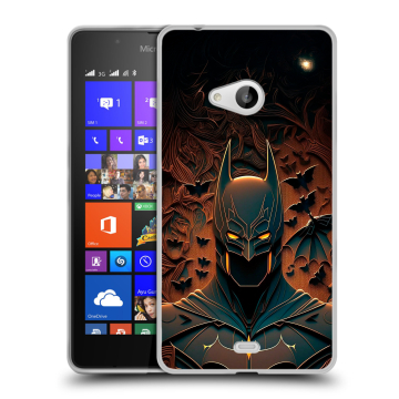Силиконовый чехол на Microsoft Lumia 540 с принтом Batman Бэтмен Силиконовый чехол на Microsoft Lumia 540 с принтом Batman Бэтмен
