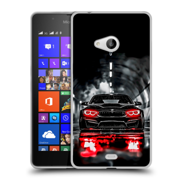 Силиконовый чехол на Microsoft Lumia 540 с принтом BMW БМВ Силиконовый чехол на Microsoft Lumia 540 с принтом BMW БМВ