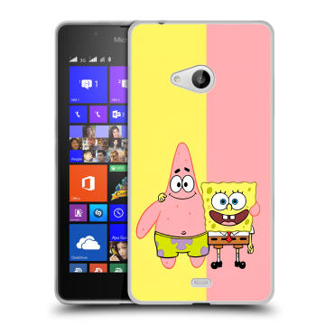 Силиконовый чехол на Microsoft Lumia 540 с принтом Спанч боб Спанчбоб